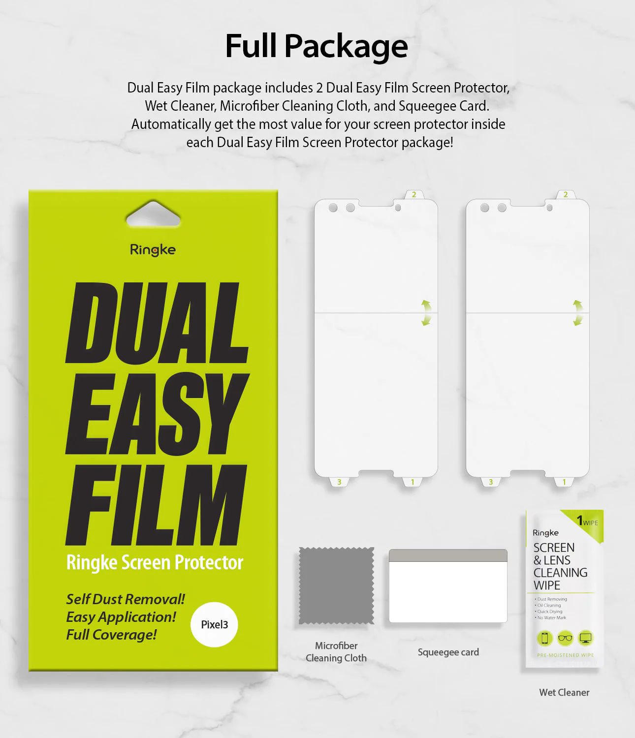Google Pixel 3 Screen Protector | Dual Easy Film - Image 11