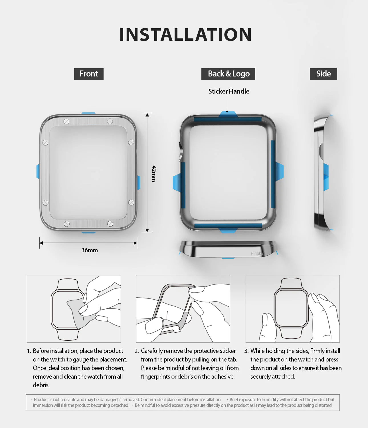 Apple Watch Series 3 / 2 / 1 (42mm) | Premium Bezel Styling H - Image 11