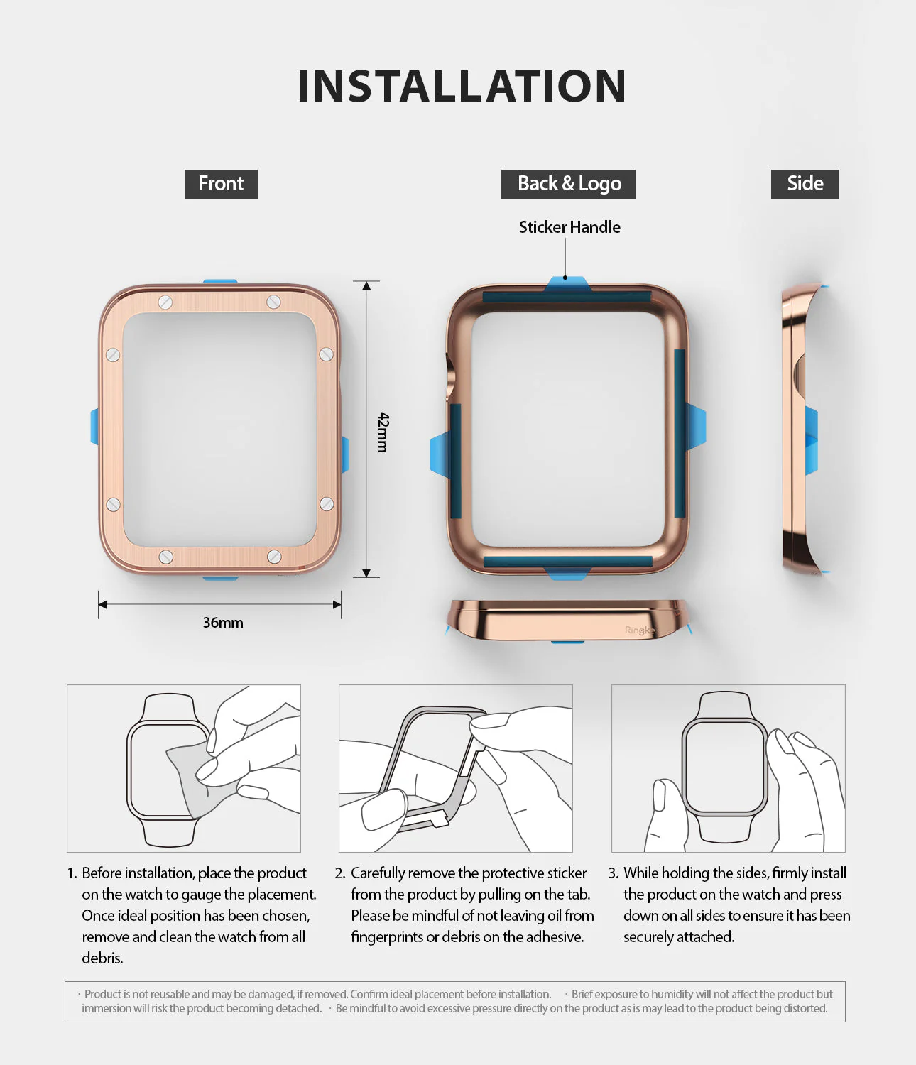 Apple Watch Series 3 / 2 / 1 (42mm) | Premium Bezel Styling H - Image 22