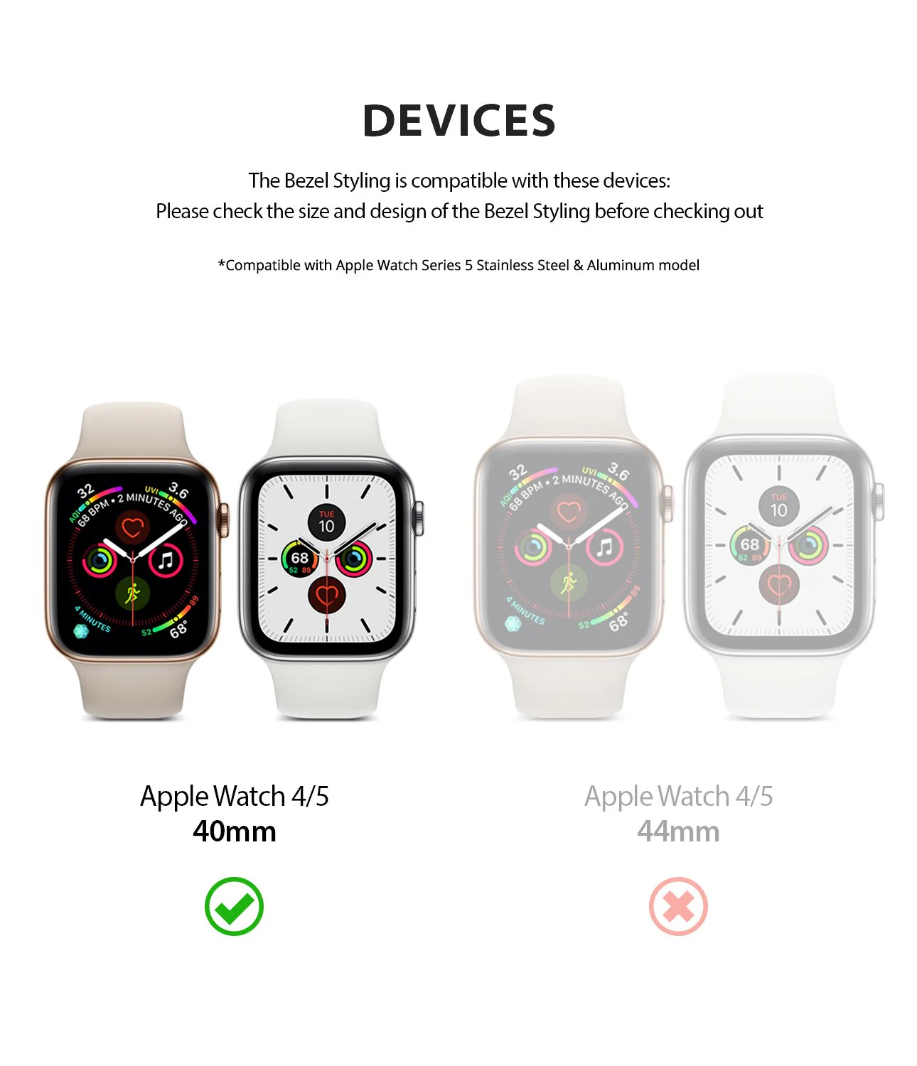 Apple Watch Series 6 / 5 / 4 / SE (40mm) | Premium Bezel Styling H - Image 3